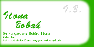 ilona bobak business card